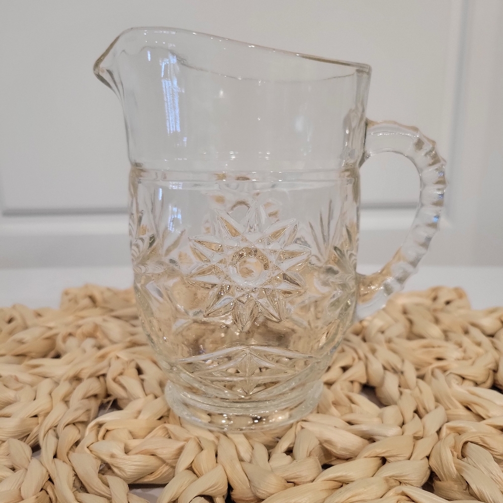 VINTAGE Small Lead Crystal Pitcher 5-3/4"